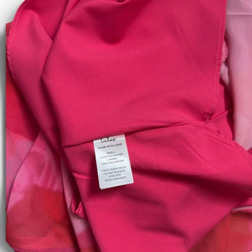 Lulus Pink Floral Rose Dress XS - Picture 5 of 8